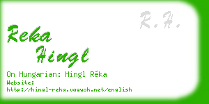 reka hingl business card